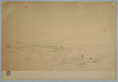 Tegning, Cartago, Colombia, 23. juli 1853 af Frederic Edwin Church