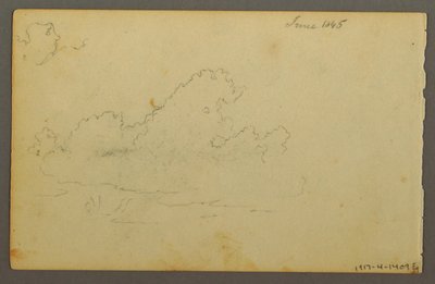 Tegning, Catskill Mountain House, 1844 af Frederic Edwin Church