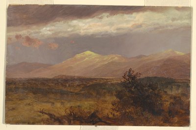 Tegning, Catskills ved solnedgang, 1882 af Frederic Edwin Church