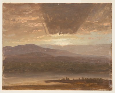 Tegning, Catskills fra Hudson, New York, 1870 af Frederic Edwin Church