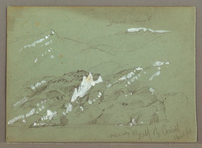 Tegning, Kefalonia, Grækenland, april 1869 af Frederic Edwin Church