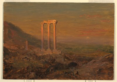 Tegning, Klassiske ruiner, Syrien, maj 1868 af Frederic Edwin Church