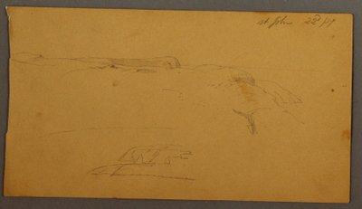 Tegning, Cliffs, 1859 af Frederic Edwin Church