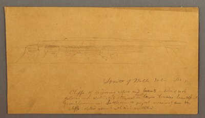 Tegning, Cliffs, muligvis 1859 af Frederic Edwin Church