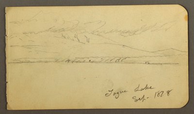 Tegning, Katahdin-bjerget med skydække, 1878 af Frederic Edwin Church