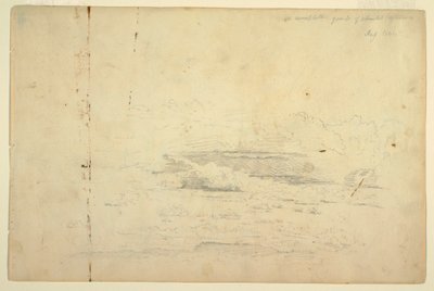 Tegning, skystudier, august 1844 af Frederic Edwin Church