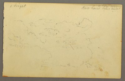 Tegning, studie af skyer, 1844 af Frederic Edwin Church