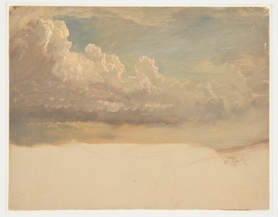 Tegning, skystudie, marts 1871 af Frederic Edwin Church