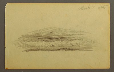 Tegning, Skybank, 1845 af Frederic Edwin Church