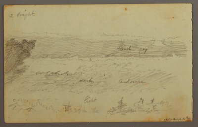 Tegning, Skystudier, muligvis 1844 af Frederic Edwin Church