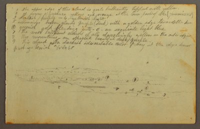 Tegning, Skystudier, muligvis 1844 af Frederic Edwin Church