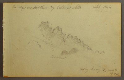 Tegning, studie af skyer, 1844 af Frederic Edwin Church