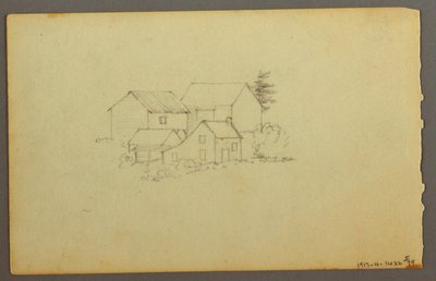 Tegning, studie af skyer, 1844 af Frederic Edwin Church