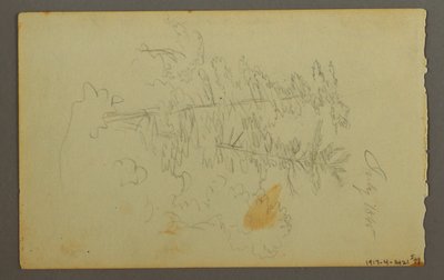 Tegning, studie af skyer, 1845 af Frederic Edwin Church