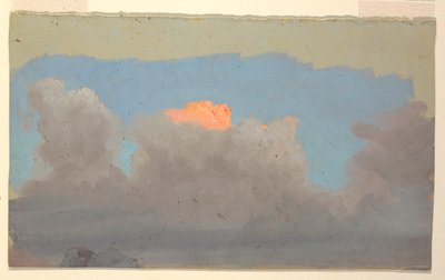 Tegning, studie af skyer, 1860-70 af Frederic Edwin Church