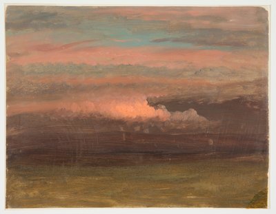 Tegning, Skystudie ved solnedgang, 1860-70 af Frederic Edwin Church