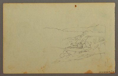 Tegning, studie af skyer, muligvis 1844 af Frederic Edwin Church