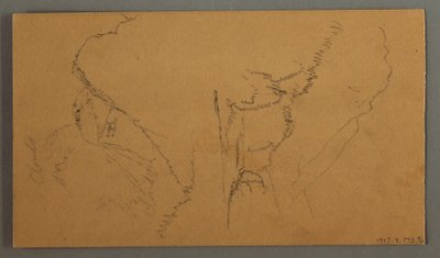 Tegning, Skyer over bjergtoppe, muligvis 1868 af Frederic Edwin Church