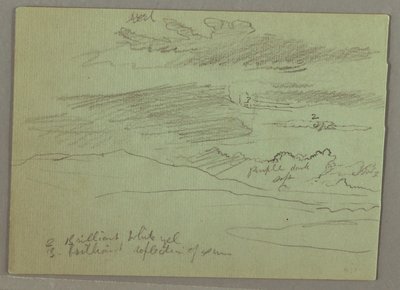 Tegning, Skyet himmel, 1871 af Frederic Edwin Church