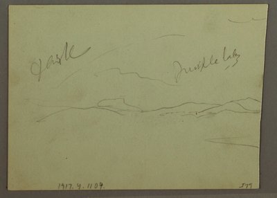 Tegning, overskyet himmel, bjergskråning, 1870 af Frederic Edwin Church