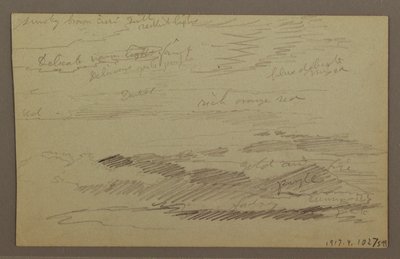Tegning, Skyet himmel, muligvis 1860