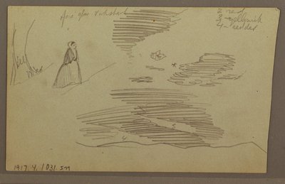 Tegning, Skyet himmel, muligvis 1860