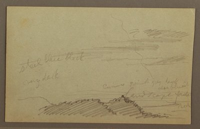 Tegning, Skyet himmel, muligvis 1860