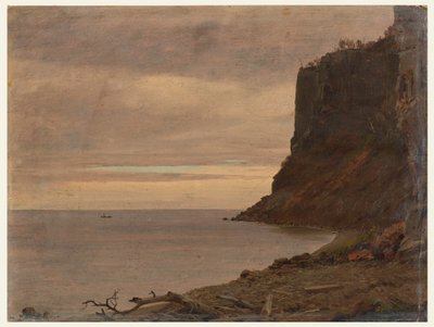 Tegning, kysten ved Grand Manan Island, Canada, august eller september 1851 af Frederic Edwin Church