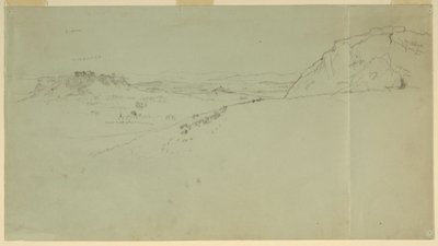 Tegning, Fjernbillede af nordsiden af Akropolis, 1869 af Frederic Edwin Church