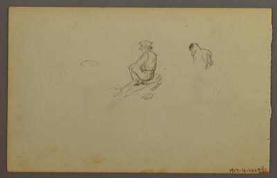 Tegning, klitter, 1844 af Frederic Edwin Church