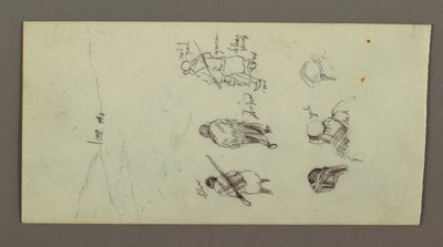 Tegning, Figurstudier, Ryg, muligvis 1868 af Frederic Edwin Church