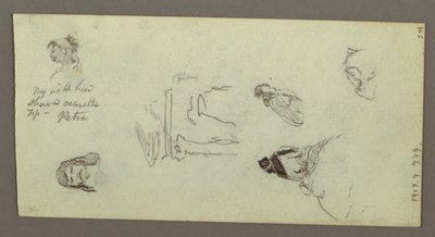 Tegning, Figurstudier, Ryg, muligvis 1868 af Frederic Edwin Church