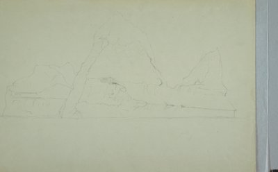 Tegning, flydende isbjerg, juni eller juli 1859 af Frederic Edwin Church