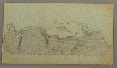Tegning, flydende isbjerg, muligvis juni 1874 af Frederic Edwin Church