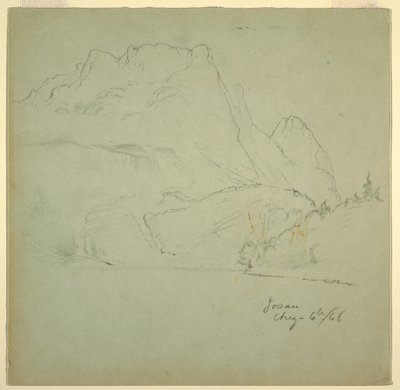 Tegning, fra en af Gosau-søerne, Salzkammergut, 6. august 1868 af Frederic Edwin Church
