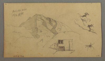 Tegning, Glacier, 21. august 1868 af Frederic Edwin Church