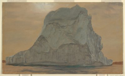 Tegning, gråt isbjerg, juni eller juli 1865 af Frederic Edwin Church