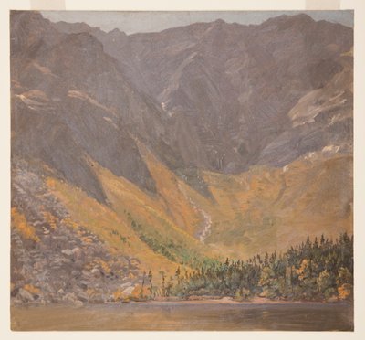 Tegning, Great Basin, Mount Katahdin, Maine, før 1878 af Frederic Edwin Church