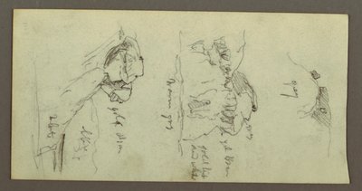 Tegning, Bjergtoppe og skråninger, muligvis 1868 af Frederic Edwin Church