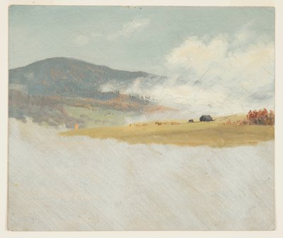 Tegning, Bjerglandskaber, 1865-75 af Frederic Edwin Church
