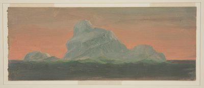 Tegning, Isbjerg mod aftenhimmel, juni 1859 af Frederic Edwin Church