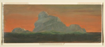 Tegning, Isbjerg mod aftenhimmel, juni 1859 af Frederic Edwin Church