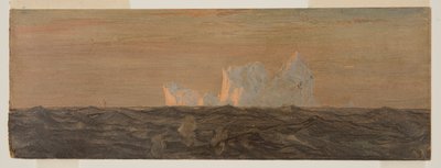 Tegning, Isbjerge, juni eller juli 1859 af Frederic Edwin Church