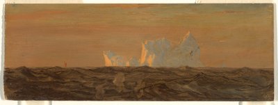 Tegning, Isbjerge, juni eller juli 1859 af Frederic Edwin Church