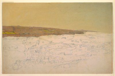 Tegning, Jerusalem, oversigt, april (), 1868 af Frederic Edwin Church