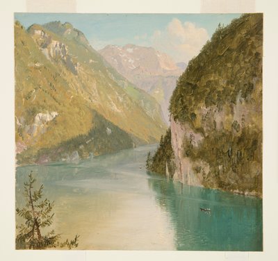 Tegning, Königssee, Bayern, juli 1868 af Frederic Edwin Church