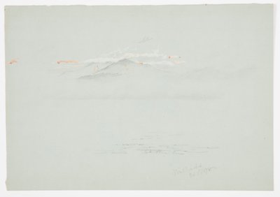 Tegning, Lake Millinoket og Mount Katahdin, 1878 af Frederic Edwin Church