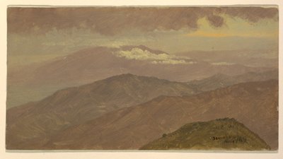 Tegning, landskab, august 1865 af Frederic Edwin Church