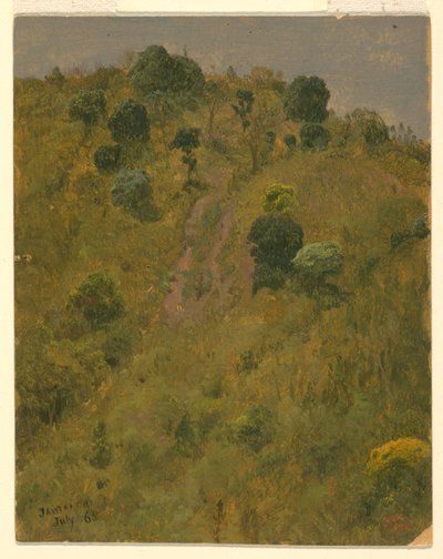 Tegning, landskab, juli 1865 af Frederic Edwin Church