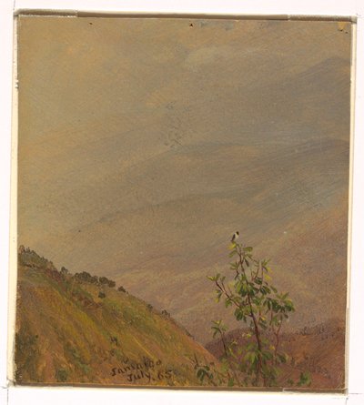 Tegning, landskab, juli 1865 af Frederic Edwin Church